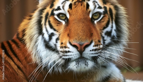 close shot of a majestic siberian tiger