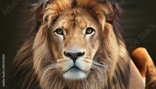 close shot of a majestic lion