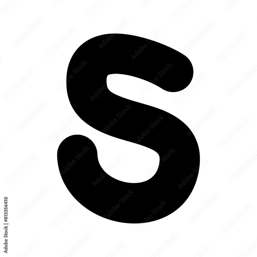 English letter font, black letter S English letter font, black letter S