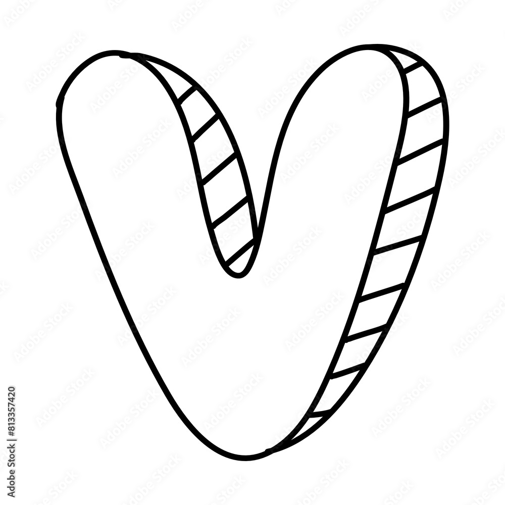 English letter font, black letter V English letter font, black letter V