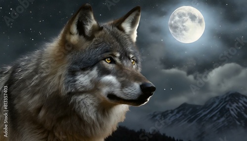 wolf in the middle of the night