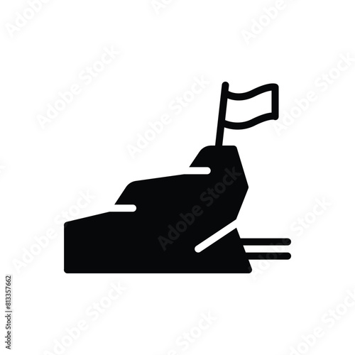 Black solid icon for finish