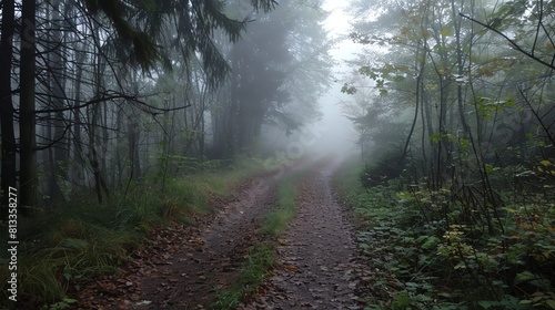 This is a picture of a mysterious path in the woods.