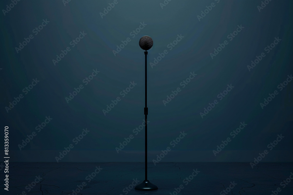 black microphone isolated dark background black microphone isolated dark background