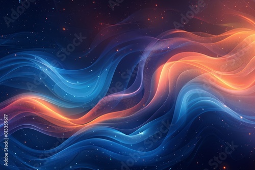 Futuristic abstract background with asymmetrical and dynamic gradient curves  vibrant and stylish for unique digital media