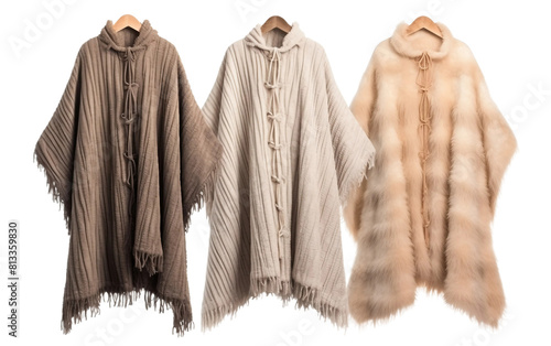 Warm Mohair Capes Isolated On Transparent Background PNG. photo