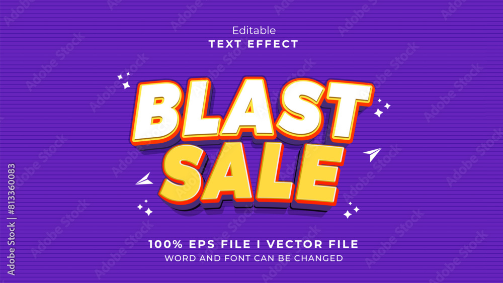 editable blast sales text effect.typhography logo editable blast sales text effect.typhography logo