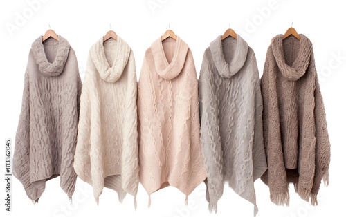 Fashionable Winter Layers Isolated On Transparent Background PNG.