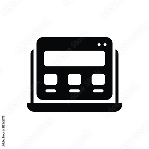 Black solid icon for webdesign