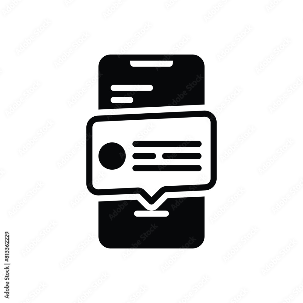 Black solid icon for comment Black solid icon for comment