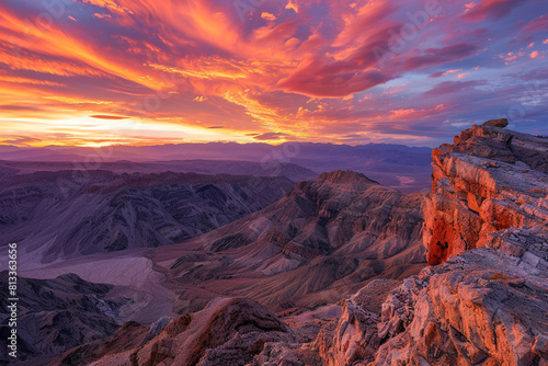 sunset over the mountains