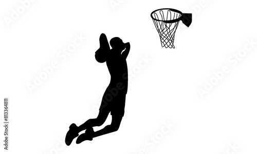 silhouette of Basketball Player illustration