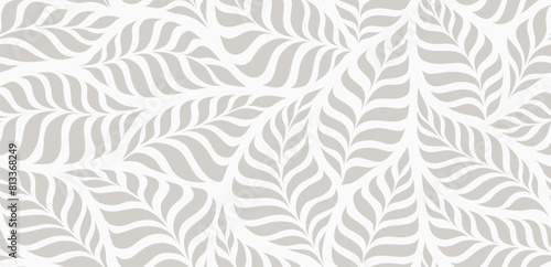 Seamless exotic pattern with palm leaves. 
