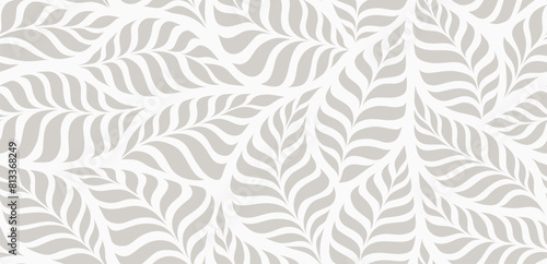 Seamless exotic pattern with palm leaves.	