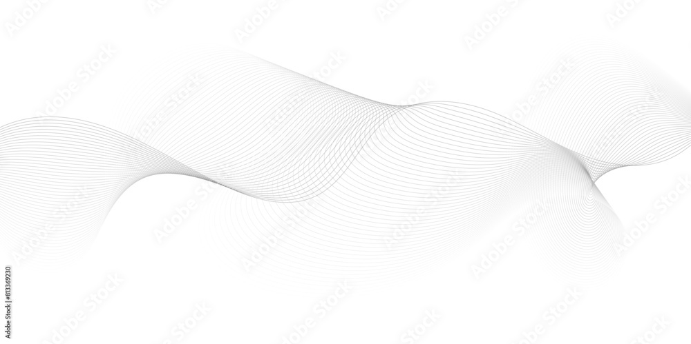 Abstract white wave element for design. Digital frequency track equalizer. Curved wavy line, smooth stripe. Stylized line art background. Vector illustration. Abstract white wave element for design. Digital frequency track equalizer. Curved wavy line, smooth stripe. Stylized line art background. Vector illustration.