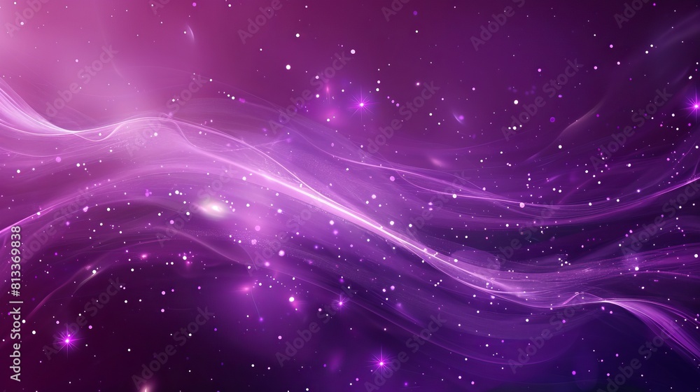 A sleek abstract background in purple with stars and light A sleek abstract background in purple with stars and light