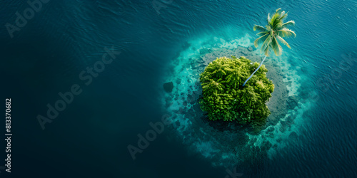 Vista aérea de uma ilha tropical photo