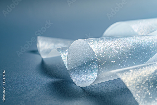 Screws and bolts fastened with a screw and nut, arranged on a white background photo