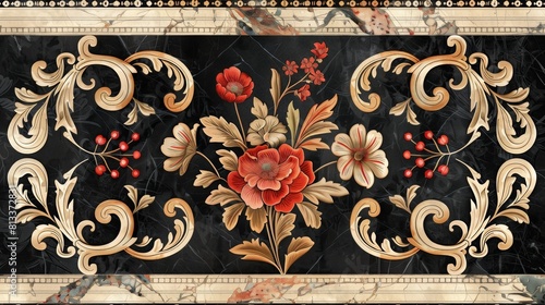 Classical patterns with classical motifs and balanced compositions.