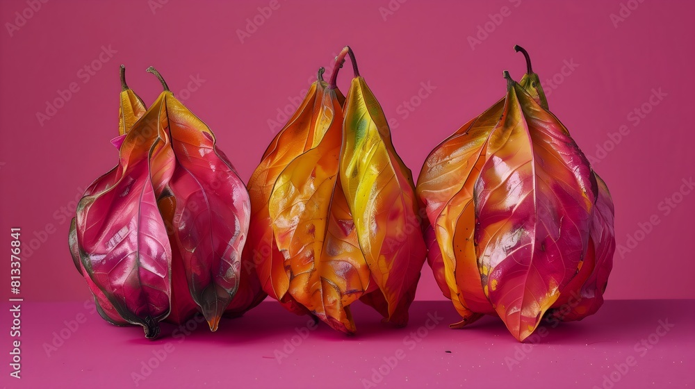 Physalis fruit, pink background Physalis fruit, pink background