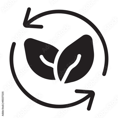 recyclable glyph icon