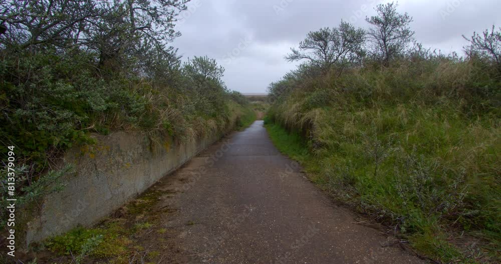 old military concrete Road going down to the beach at Theddlethorpe, Dunes, National Nature Reserve at Saltfleetby old military concrete Road going down to the beach at Theddlethorpe, Dunes, National Nature Reserve at Saltfleetby