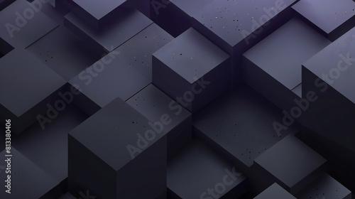 Dark geometric abstract cubes background