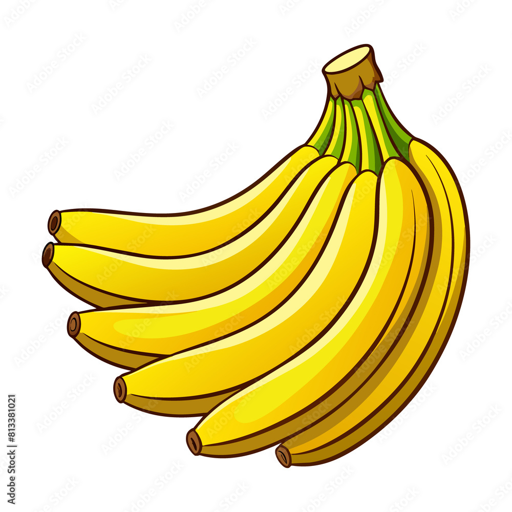 Realistic Cartoon Peel banana icon vector illustrations on white background generated by Ai Realistic Cartoon Peel banana icon vector illustrations on white background generated by Ai