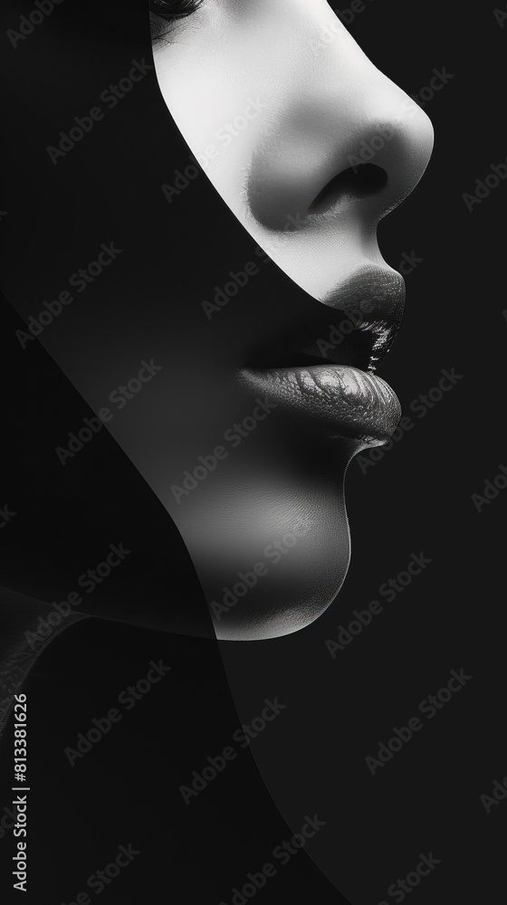 Stark minimalist art in black and white, focusing on linear beauty and abstract forms Stark minimalist art in black and white, focusing on linear beauty and abstract forms