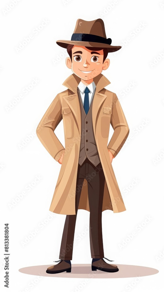 Exhibition area flat design front view detective theme cartoon drawing colored pastel Exhibition area flat design front view detective theme cartoon drawing colored pastel