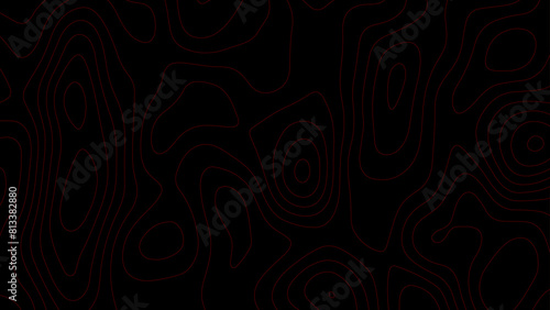 : Abstract dynamic black and gold paper wave background. Luxurious Black paper cut background. Topographic canyon map light relief texture, curved layers and shadow.