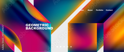 Glassmorphism geometric abstract background. Vector Illustration For Wallpaper, Banner, Background, Card, Book Illustration, landing page