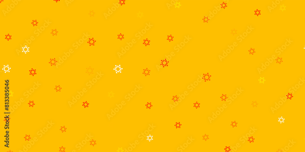 Light orange vector pattern with coronavirus elements. Light orange vector pattern with coronavirus elements.