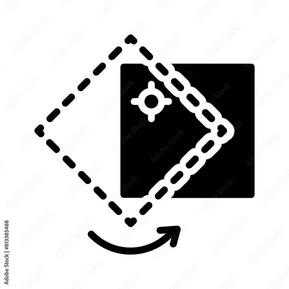 Vector solid black icon for Rotate Vector solid black icon for Rotate