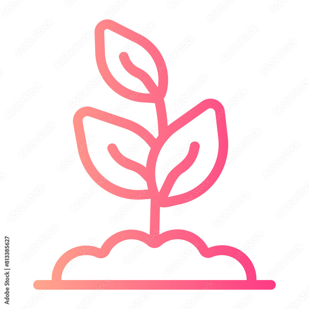 plant gradient icon plant gradient icon