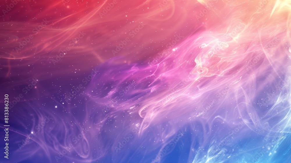 An abstract digital art piece depicting swirling cosmic energy with vibrant pink and blue hues intermingling with speckled star-like elements An abstract digital art piece depicting swirling cosmic energy with vibrant pink and blue hues intermingling with speckled star-like elements