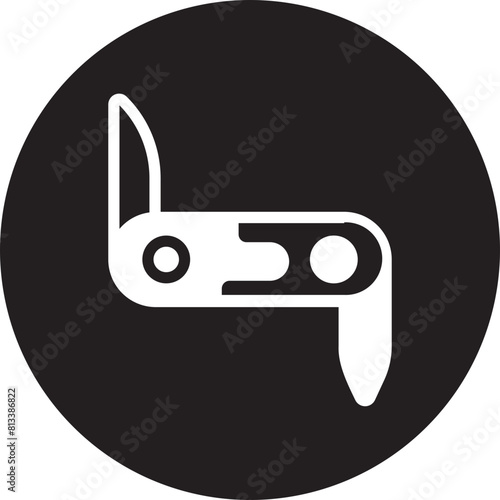 pocket knife glyph icon