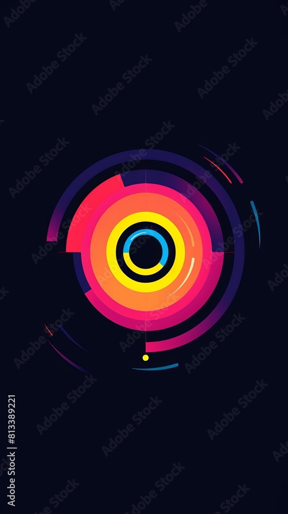 Eye tracking flat design top view alert theme animation Complementary Color Scheme Eye tracking flat design top view alert theme animation Complementary Color Scheme