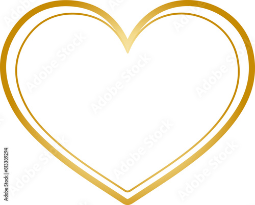 Golden elegant texture love border
