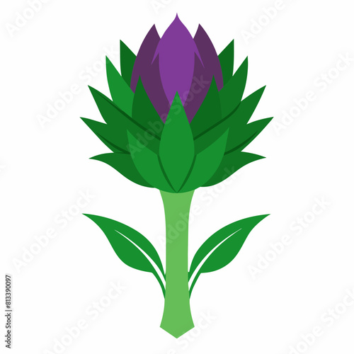 Cardoon vector art silhouette illustration