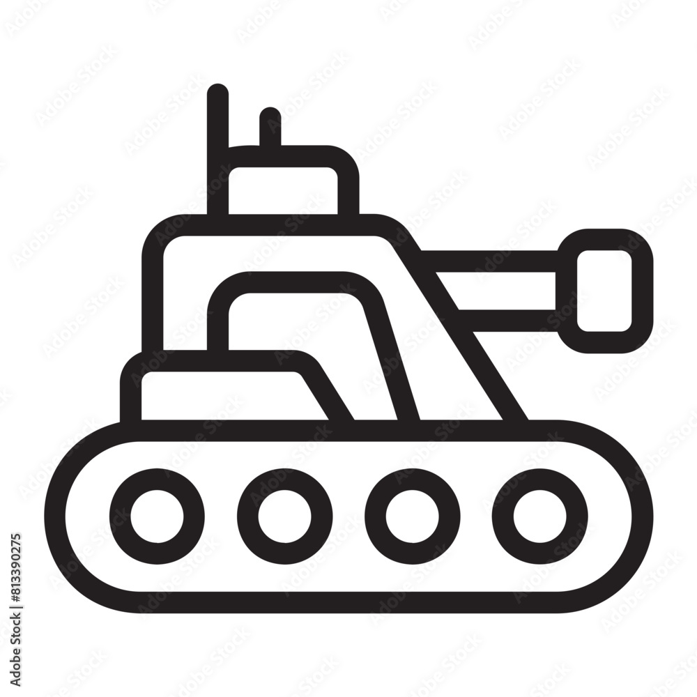 Obraz premium tank line icon