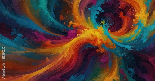 Abstract swirls of vibrant colors