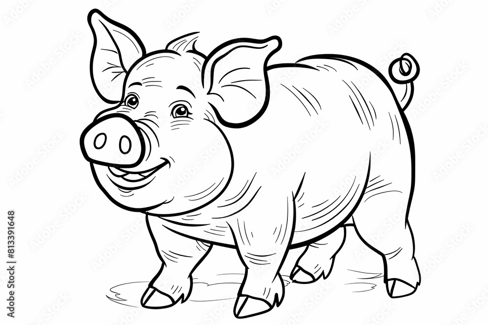 coloring picture of pig
