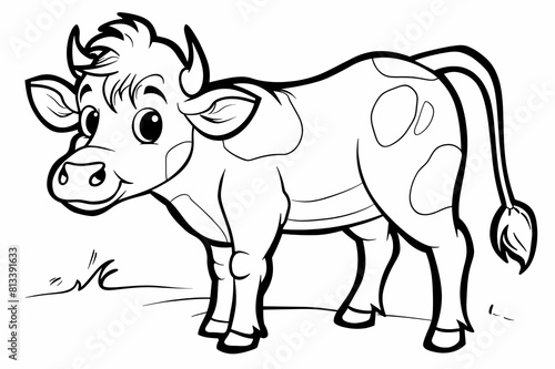 coloring picture of cow 