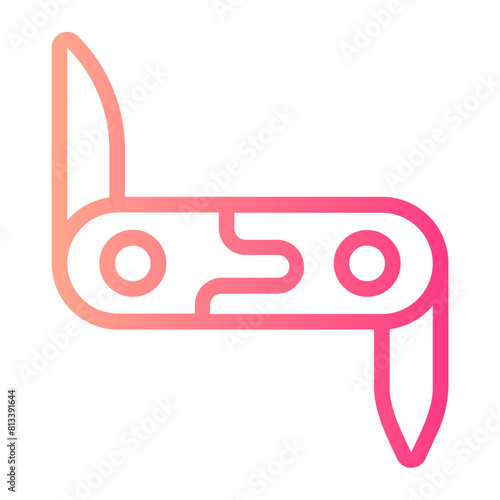 pocket knife gradient icon