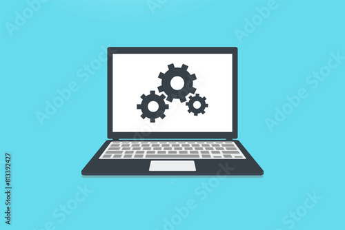 Caring for Online Business Sophisticated Blue Background