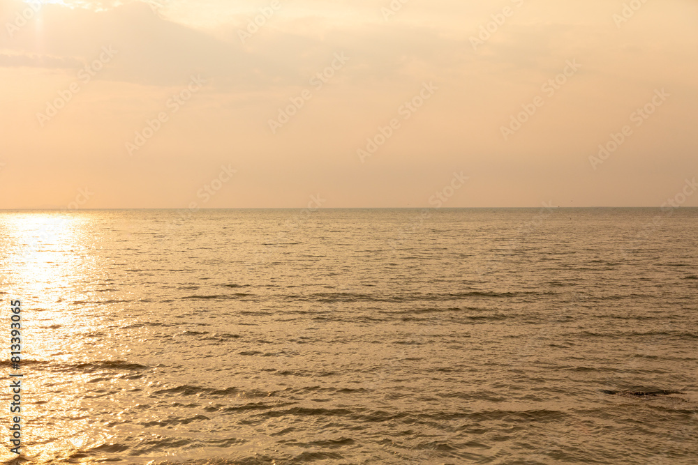 Sea horizon at sunset. Background Sea horizon at sunset. Background