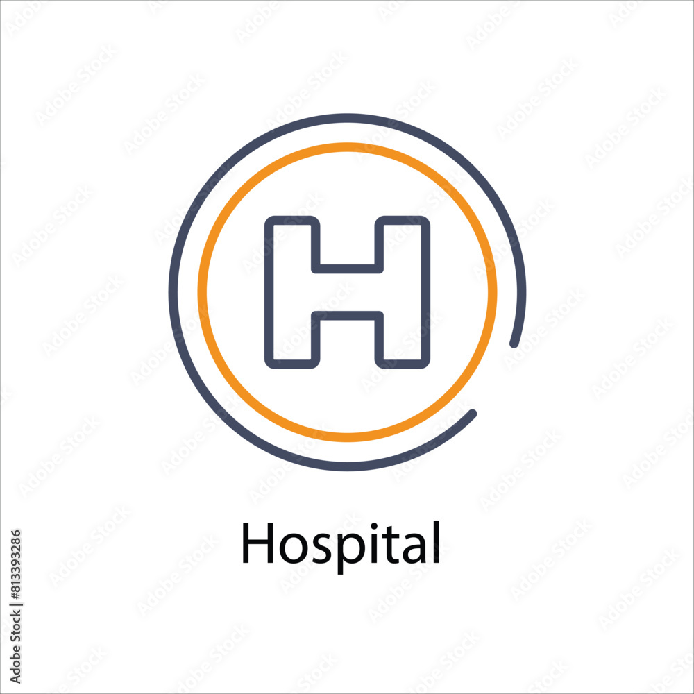Hospital vector icon Hospital vector icon