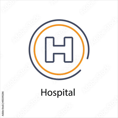 Hospital vector icon