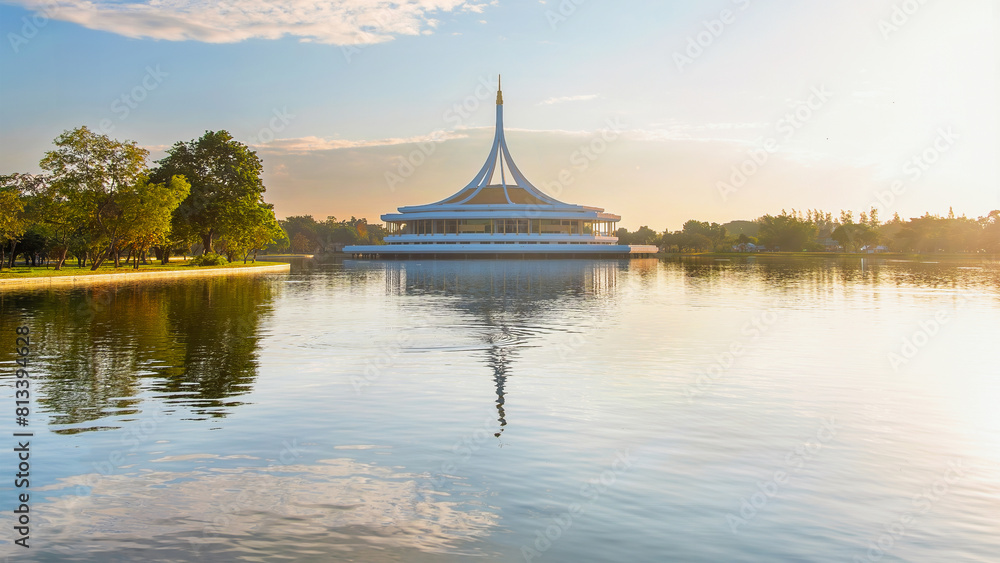 Bangkok, Thailand - December 1 2023: Suanluang RAMA IX (Rama 9 Royal Park), the largest Public Park and botanical garden in Bangkok,Thailand Bangkok, Thailand - December 1 2023: Suanluang RAMA IX (Rama 9 Royal Park), the largest Public Park and botanical garden in Bangkok,Thailand